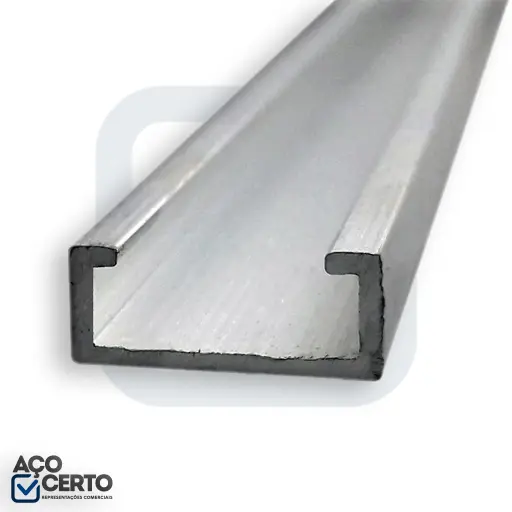 Perfil de alumínio para fixação de vidro